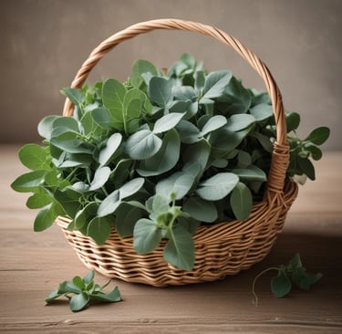 A colorful mix of fresh basil, thyme, and rosemary in natural light.