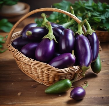 Close-up of fresh tomatoes and cucumbers in a bright market setting