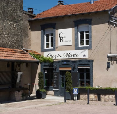 The Chez la Marie restaurant in Gemmelaincourt. Beautiful, small French restaurant.