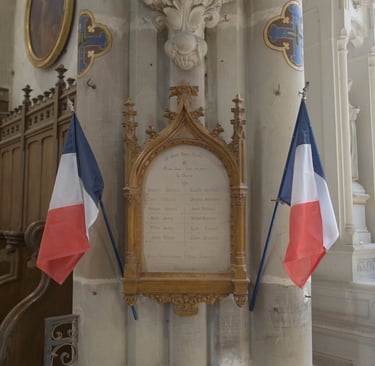 Memorial plaque in the church of Saint Maurus