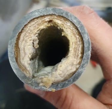 tuyau pvc bouché