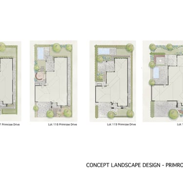 a series of four different types of landscaped landscaped garden design