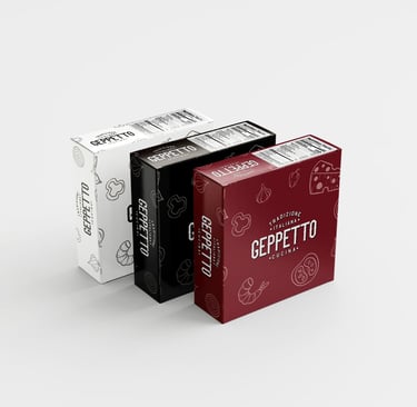 Charming and authentic Italian packaging design for Geppetto, inspired by tradition and craftsmanshi