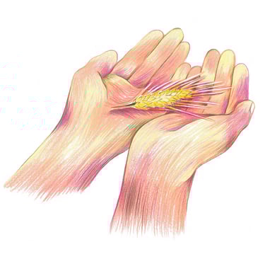a hand holding a flower in a hand
