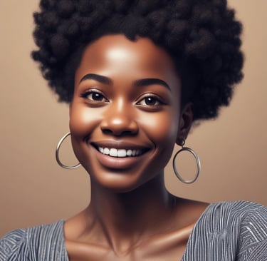 woman wearing black crew-neck shirt