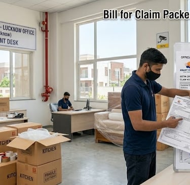 Bill for Claim Packers and Movers in Lucknow