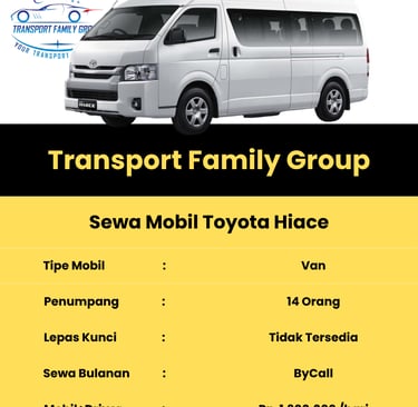 sewa mobil toyota hiace lhokseumawe aceh