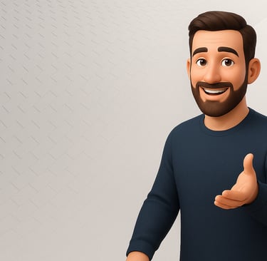 a man with a beard and a beard, giving thumbs up