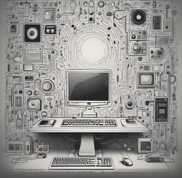 A business card with 'mocp' branding placed on a concrete surface, accompanied by a modern electronic device displaying the same text. The design is minimalist, featuring white and gray tones. A QR code is present on the card alongside the text 'Personal Brand'.