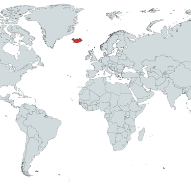 Iceland on the World Map