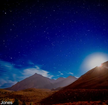 Moonset taken near Mammoth Lakes in McGee Creek