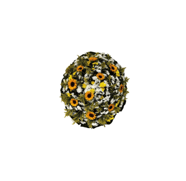 Imagem mostra coroa de flores da Velar em São Paulo