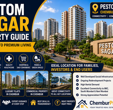 Pestom Sagar Chembur property guide featuring luxury 2 BHK flats, residential apartments, and real estate amenities.