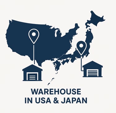 claratech's local warehousing in the USA and Japan
