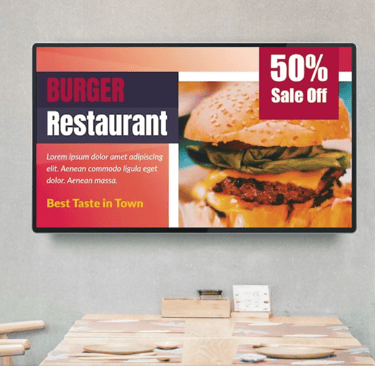 claratech's digital signage for food and drinks