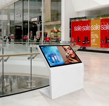 claratech's displays for shopping mall indoored
