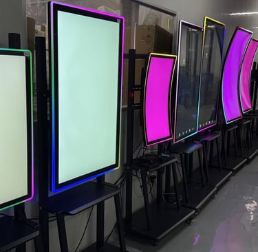 claratech's curved screens for gaming and slot machines