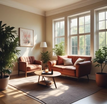 Bright living room with modern inventory