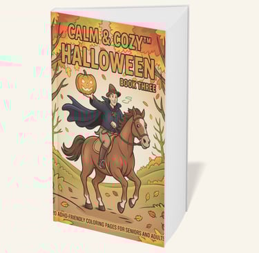 Calm and Cozy Hallowen Coloring Book Three