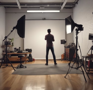 Two people stand in front of a whiteboard covered with colorful sticky notes. The notes are arranged into categories: 'User-Generated Content,' 'Engagement,' 'Event,' and 'Social Wall.' The individuals appear to be in discussion, with one holding a marker.
