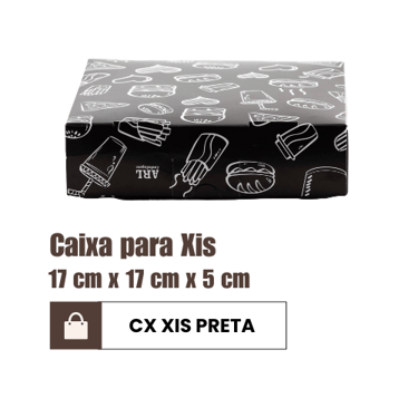 Caixa para xis preta