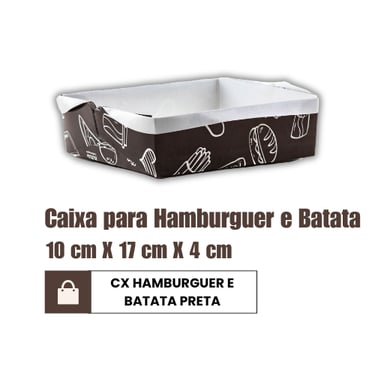 Box para hamburguer e batata
