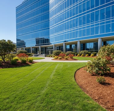 Commercial Flower Beds and Walkways