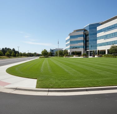 Outdoor office front lawn