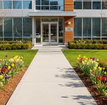 clean front garden