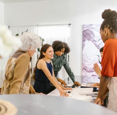 Collaborative teamwork reflecting adaptability, strategy, and shared success.