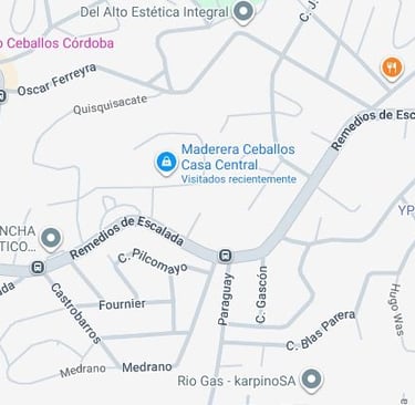Mapa de la ubicación de la empresa maderas ceballos