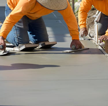 clermont concrete workers making a concrete driveway in clermont florida