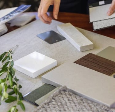 Échantillons matériaux Shelfi – design et agencement intérieur – choix teintes et textures