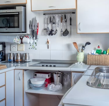 White minimalist kitchen