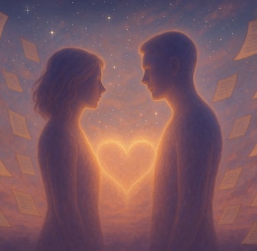 Illustration symbolique de témoignages de retrouvailles entre flammes jumelles