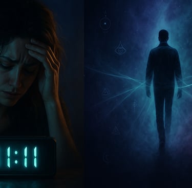 séparation flamme jumelle runner chaser heure miroir 11h11 connexion énergétique silhouettes