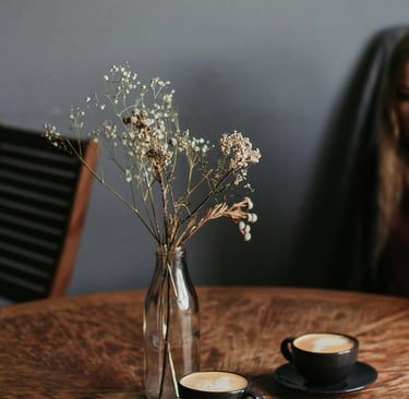 Tisch in der Trauergruppe