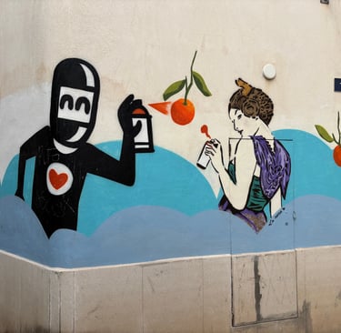 Mural davide Lemon y La Nenawapa