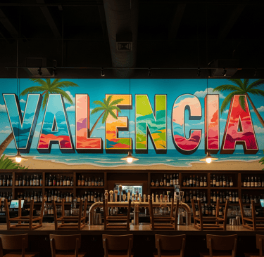 Foto mural en un local