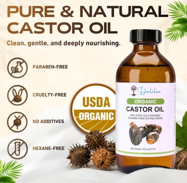 Dalileo organic castor oil pack kit with wrap and straps