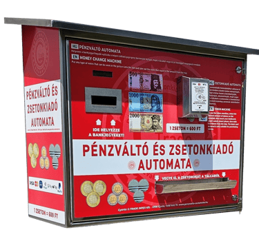 Falra szerelt 3 féle érmés