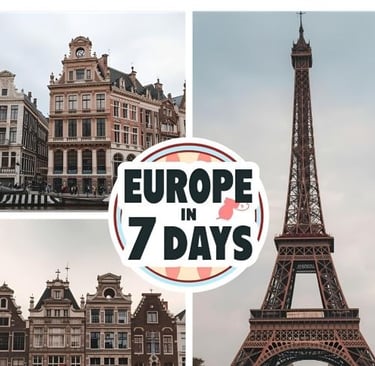 f a collage of different types of buildings in central europe
