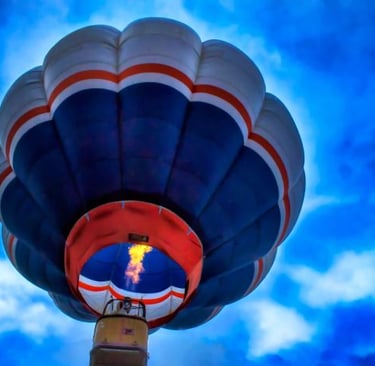 a hot air balloon in the sky