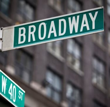 New York - a street sign that says broadway and the street name