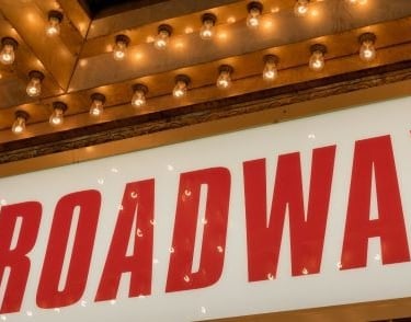a broadway sign for broadway theatre