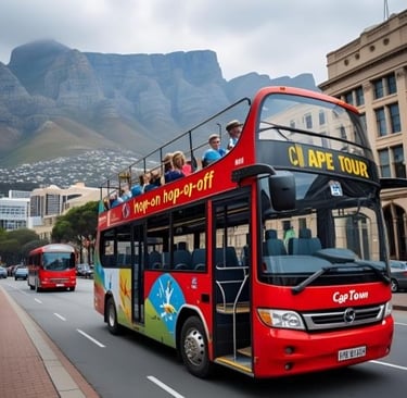 people enjoying a bus tour in cape town