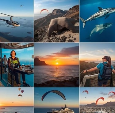 multiple things you can do in cape town in one picture