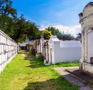 a cemetery with a cemetery and a cemetery