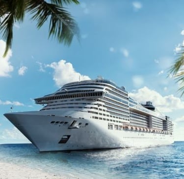 a cruise ship cruise ship in the ocean