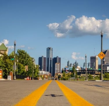 Outdoor photo of Detroit city